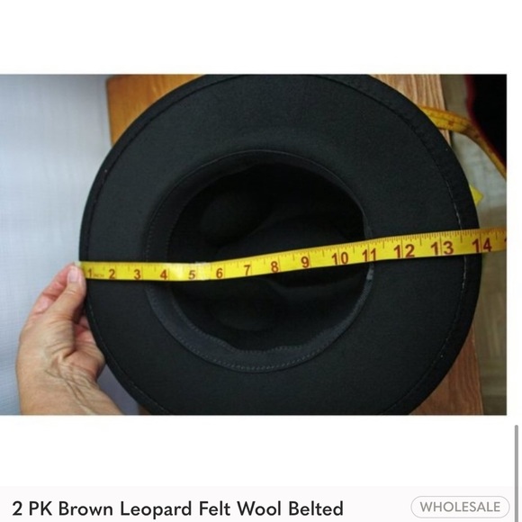 New! Sale 🔥Carmel Leopard Belted Wool Felt Panama Hat - Picture 9 of 9